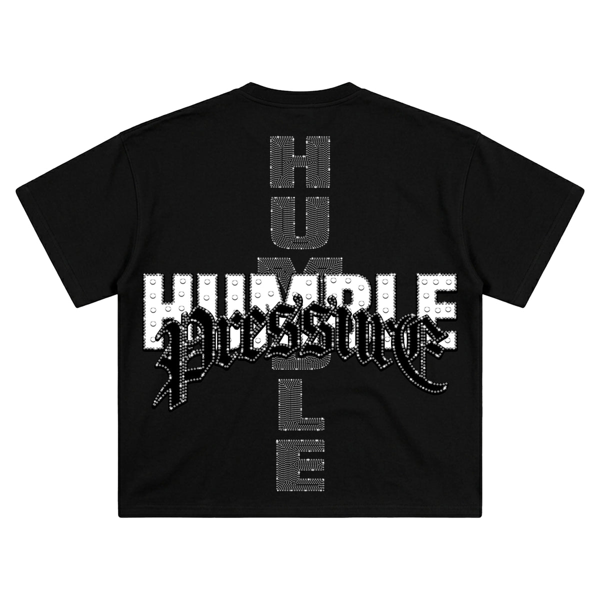 Blind Faith Prevails Rhinestone Graphic Tee – Black